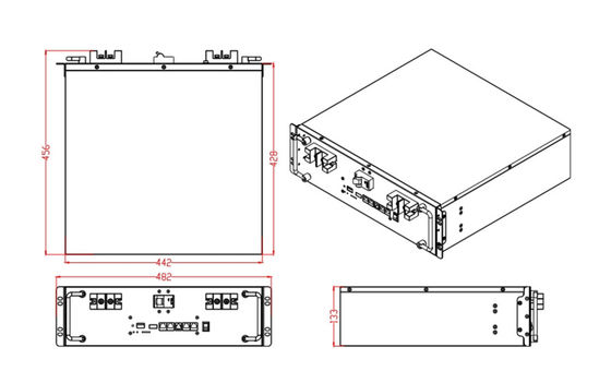 OEM 48V 100AH Λιθιοσιδή μπαταρία Rack Ενσωματωμένη μπαταρία αποθήκευσης ενέργειας